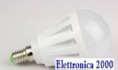  Lampada a LED E14 SFERA 9W - 810 Lumen  luce 75w , bianco caldo, base in ceramica durata  20.000 ore codice.0561